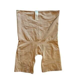 Spanx assets High Waisted nude bike shorts shapewear thigh tummy control large